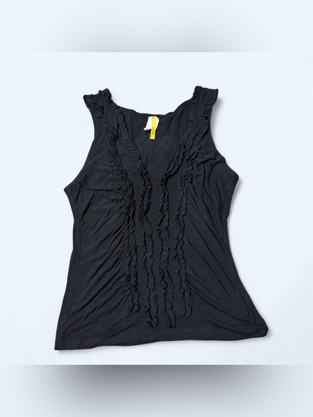 Goth Black Ruffle Tank Top by Codigo! - Picture 4 of 8
